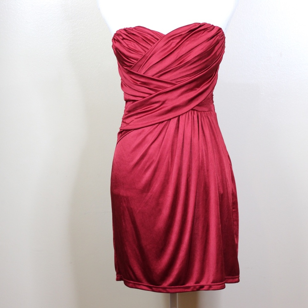 EXPRESS Silky Wine-Red Sleeveless Dress Size XS